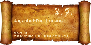 Wagenhoffer Ferenc névjegykártya
